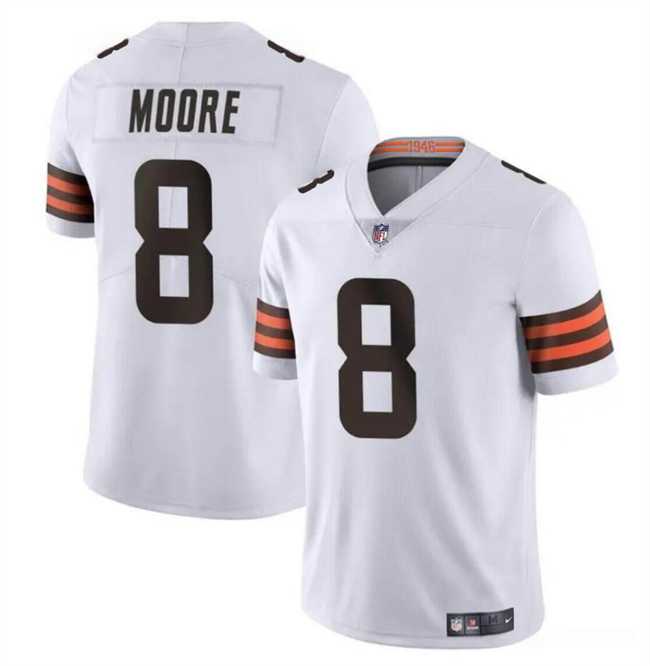 Men & Women & Youth Cleveland Browns #8 Elijah Moore White Vapor Limited Stitched Jersey->cleveland browns->NFL Jersey